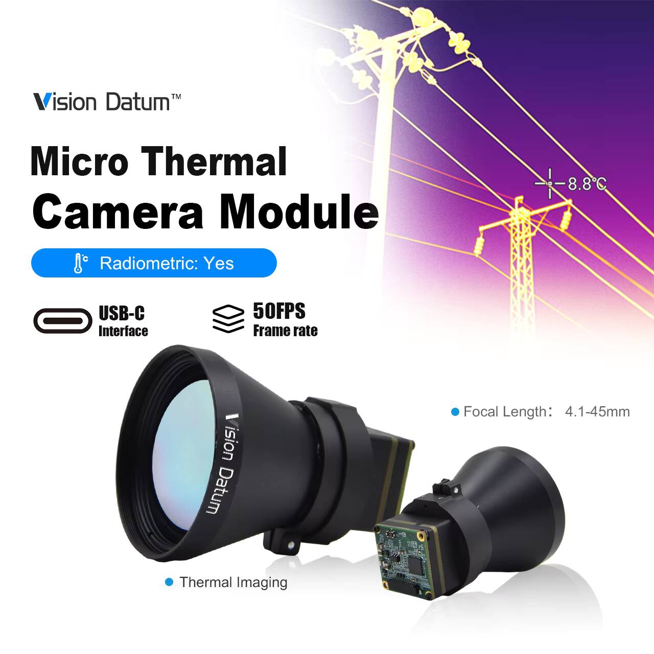 1280X1024 LWIR 12Um Non-Cooled - Thermal Imager Drone Gimbal recension och pris