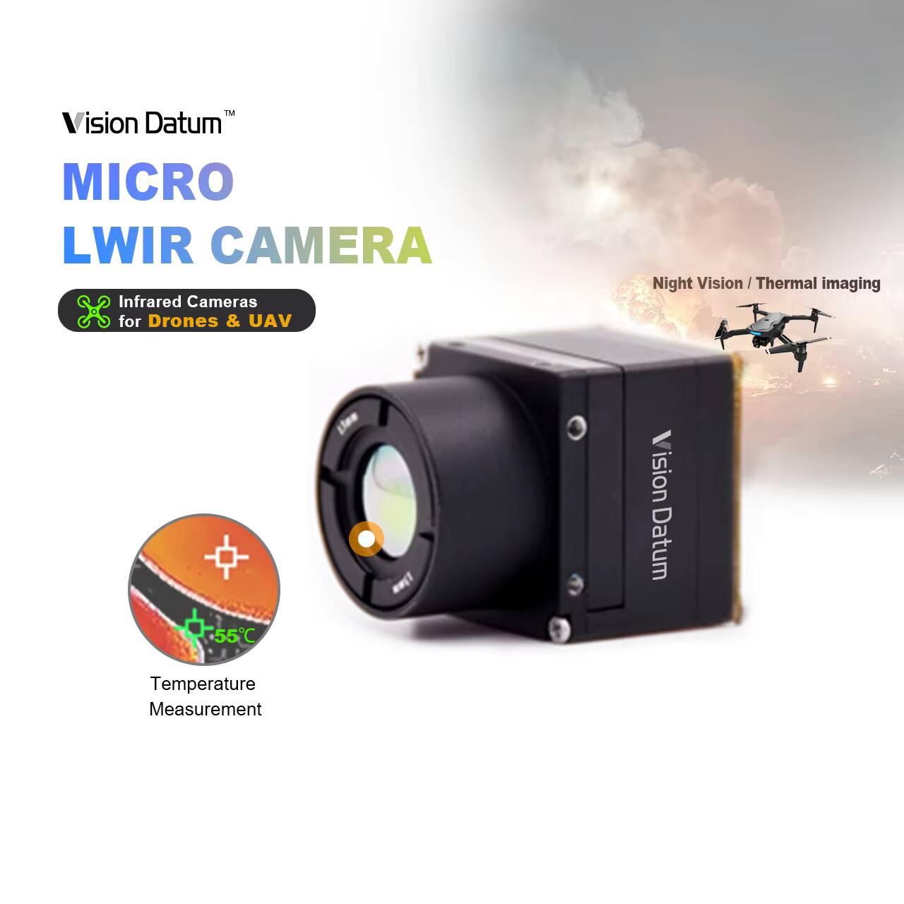 1280X1024 LWIR 12Um Non-Cooled - Thermal Imager Drone Gimbal recension och pris